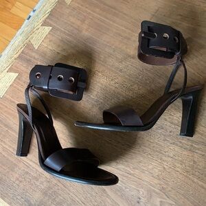 Bottega Veneta Brown Leather Sandals 37.5